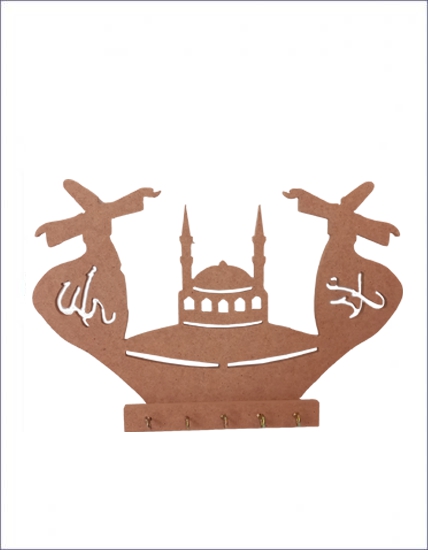 Ahşap Mevlana Camii Anahtarlık