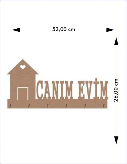 Ahşap Canım Evim Anahtarlık