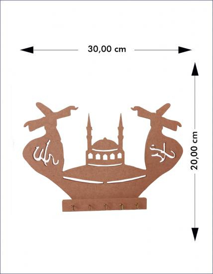 Ahşap Mevlana Camii Anahtarlık