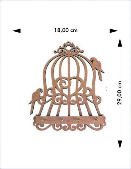 Ahşap%20Kuş%20Kafesli%20Anahtarlık
