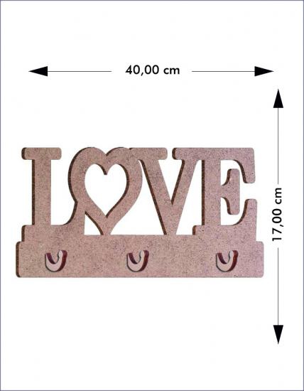 Ahşap Love Anahtarlık