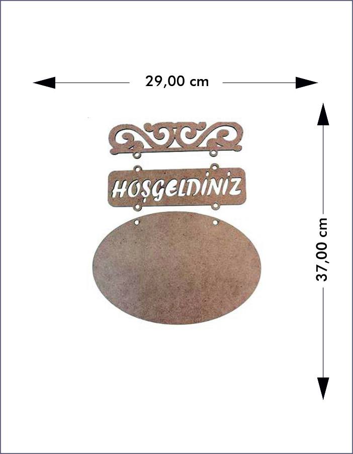 Ahşap%20Oval%20Hoşgeldiniz%20Kapı%20Süsü