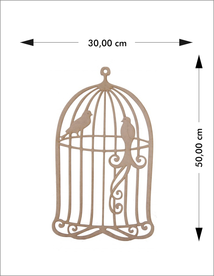 Ahşap%20Kuş%20Kafes%20Duvar%20Süsü