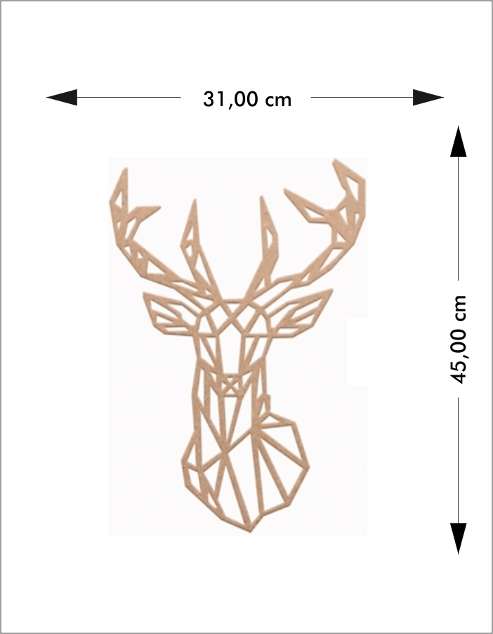 Ahşap%20Geyik%20Duvar%20Süsü
