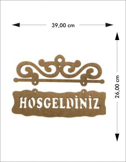 Boyanabilir Ahşap Hoşgeldiniz