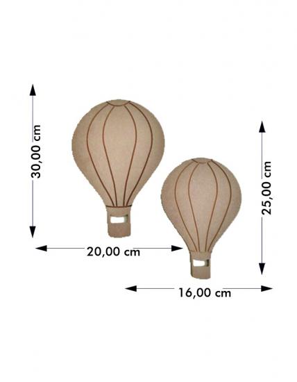 Boyanabilir Ahşap ikili Balon Duvar Süsü