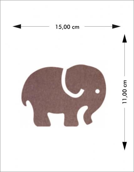 Ahşap Boyanabilir Ayakta Durabilir Obje Fil 