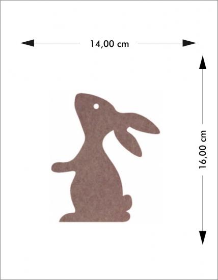 Ahşap Boyanabilir Ayakta Durabilir Obje Tavşan