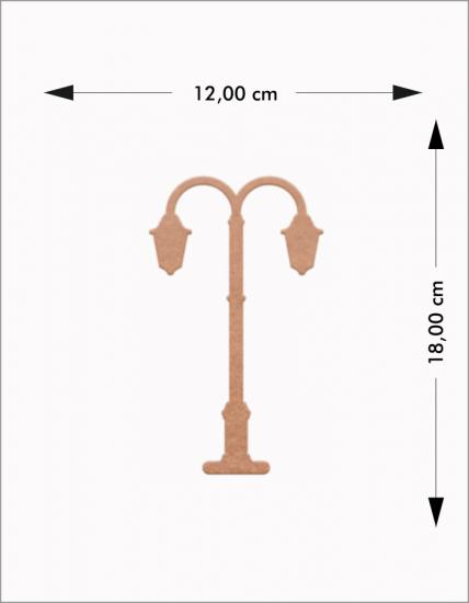 Ahşap Sokak Lambası Obje