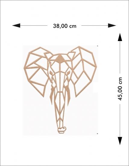 Ahşap Fil Duvar Süsü