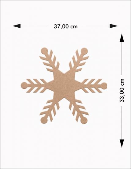 Ahşap Kar Tanesi Duvar Süsü