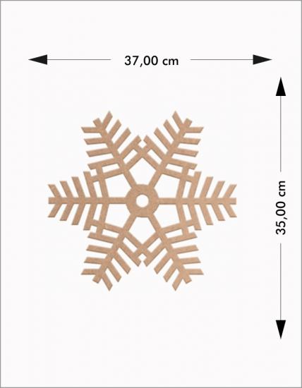 Ahşap Kar Tanesi Duvar Süsü