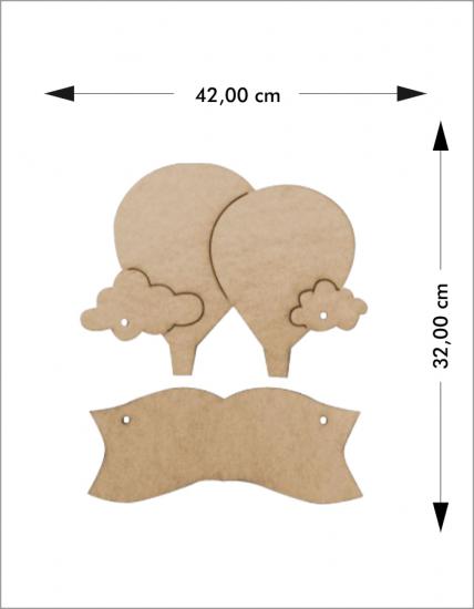 Ahşap Balonlu Kapı Süsü