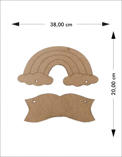 Ahşap Gökkuşağı Kapı Süsü