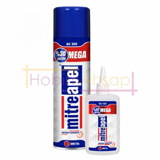 MitreApel AC500 Mega Hızlı Yapıştırıcı 500 ml + 130 gr